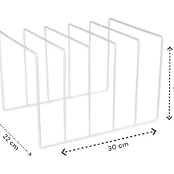 FLOKOO - Lp Opbergsysteem - Wit - Elpee Opbergrek - Platenrek Van Metaal