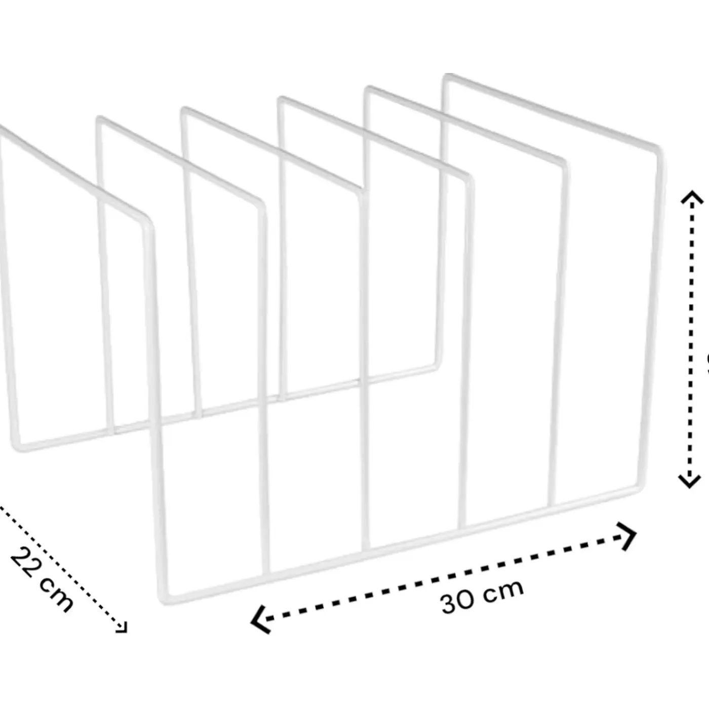FLOKOO - Lp Opbergsysteem - Wit - Elpee Opbergrek - Platenrek Van Metaal