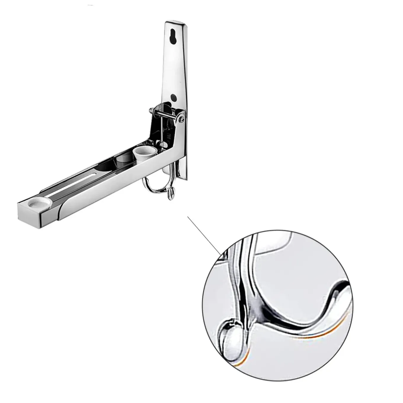 Flokoo - Magnetron Beugel - 2 Stuks - Rvs - Verstelbare Muurbeugel Magnetron