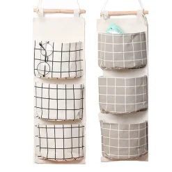 Flokoo - Opbergzakken Linnen - Ruimtebesparend - 2 Stuks - Hangende Opberger - Textiel