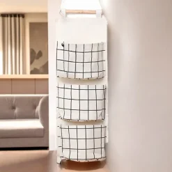 Flokoo - Opbergzakken Linnen - Ruimtebesparend - 2 Stuks - Hangende Opberger - Textiel
