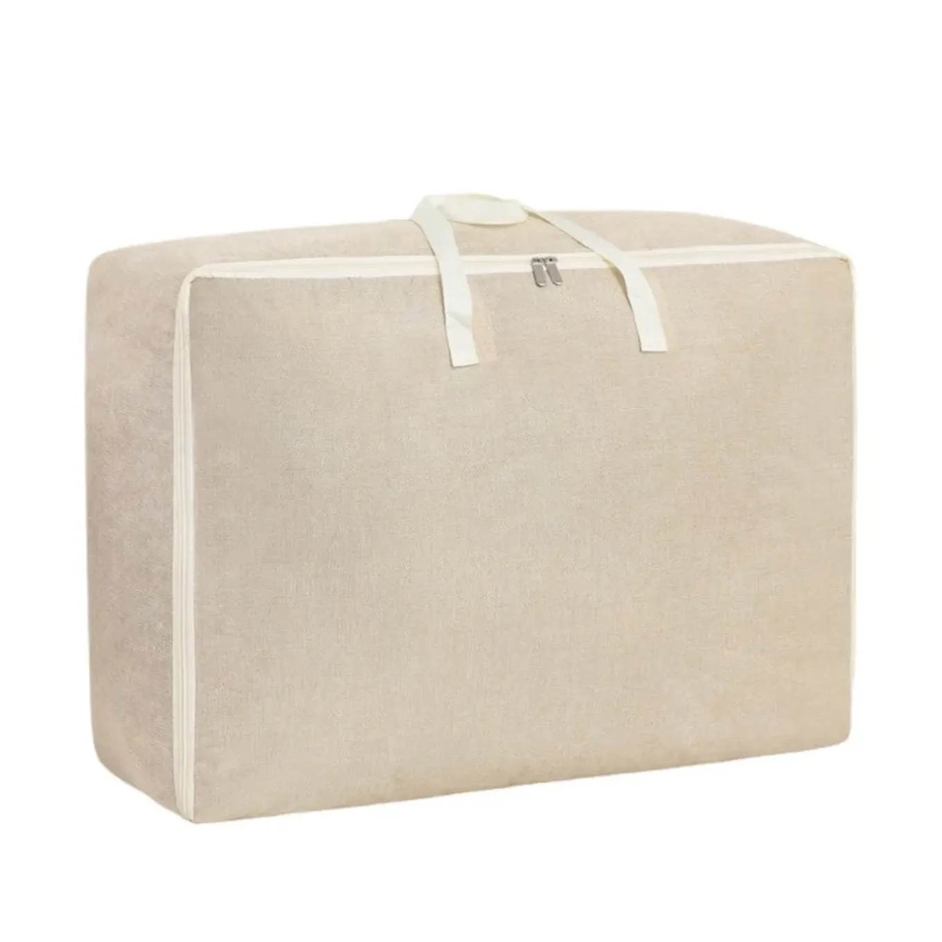 Flokoo - Opbergzak Xxl Dekbed - Beige - 70 X 50 X 30 Cm