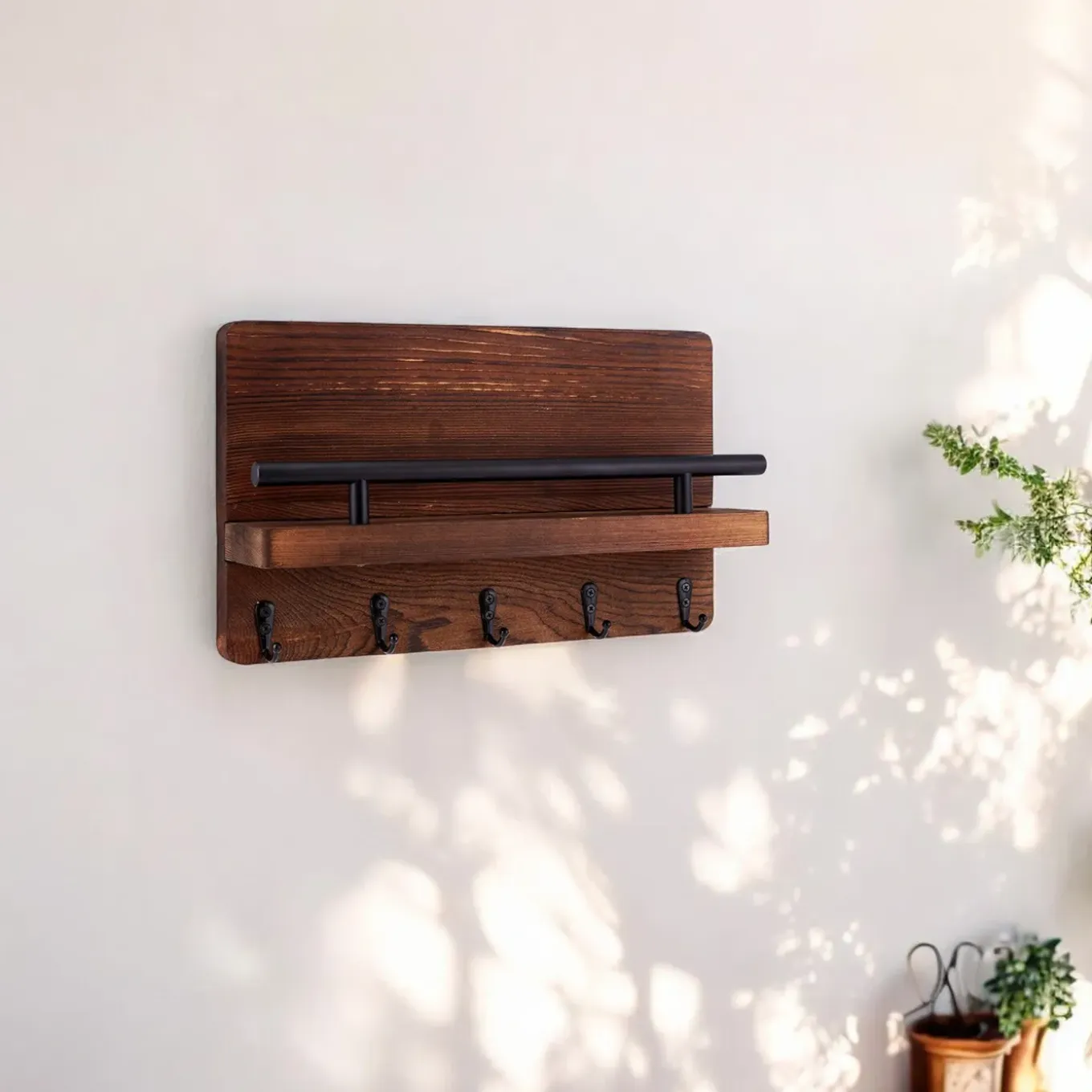 Flokoo - Organizador De Llaves De Madera - Modern Y Funcional - 30 X 18 Cm