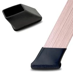 FLOOQ - Stoelpootdoppen- Rechthoekig schuin zwart - Frits - 32x15mm