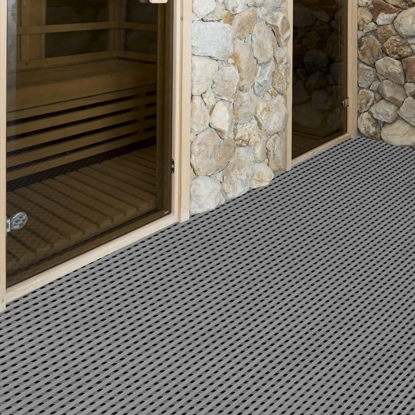 Floordirekt - Anti-slip Mat, Adria, Grijs, 120 X 150 Cm