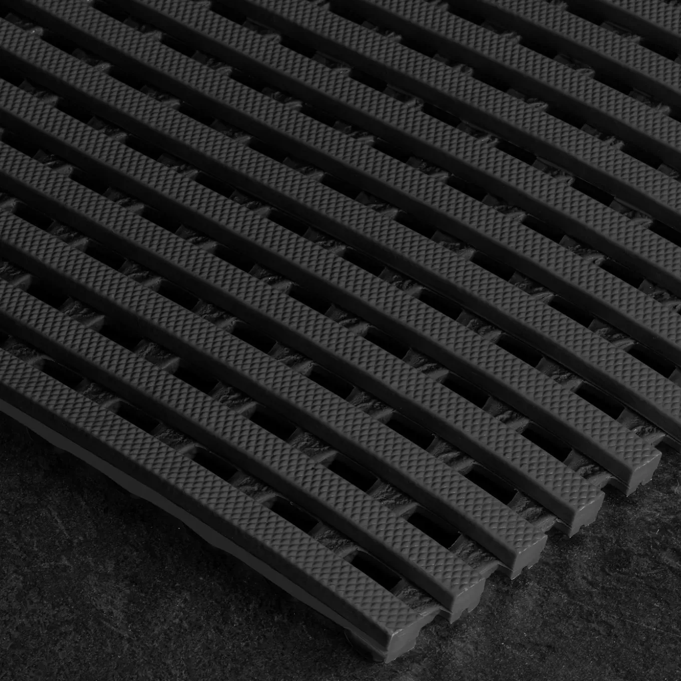 Floordirekt - Antislip Zwembadvloermat Adria, 12 Mm Dik, Zwart, 120 X 400 Cm