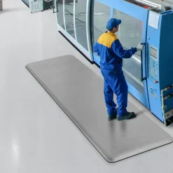 Floordirekt - Anti-vermoeidheidsmat, Soft-tritt, Werkplaatsmat, Grijs, 120 X 50 Cm