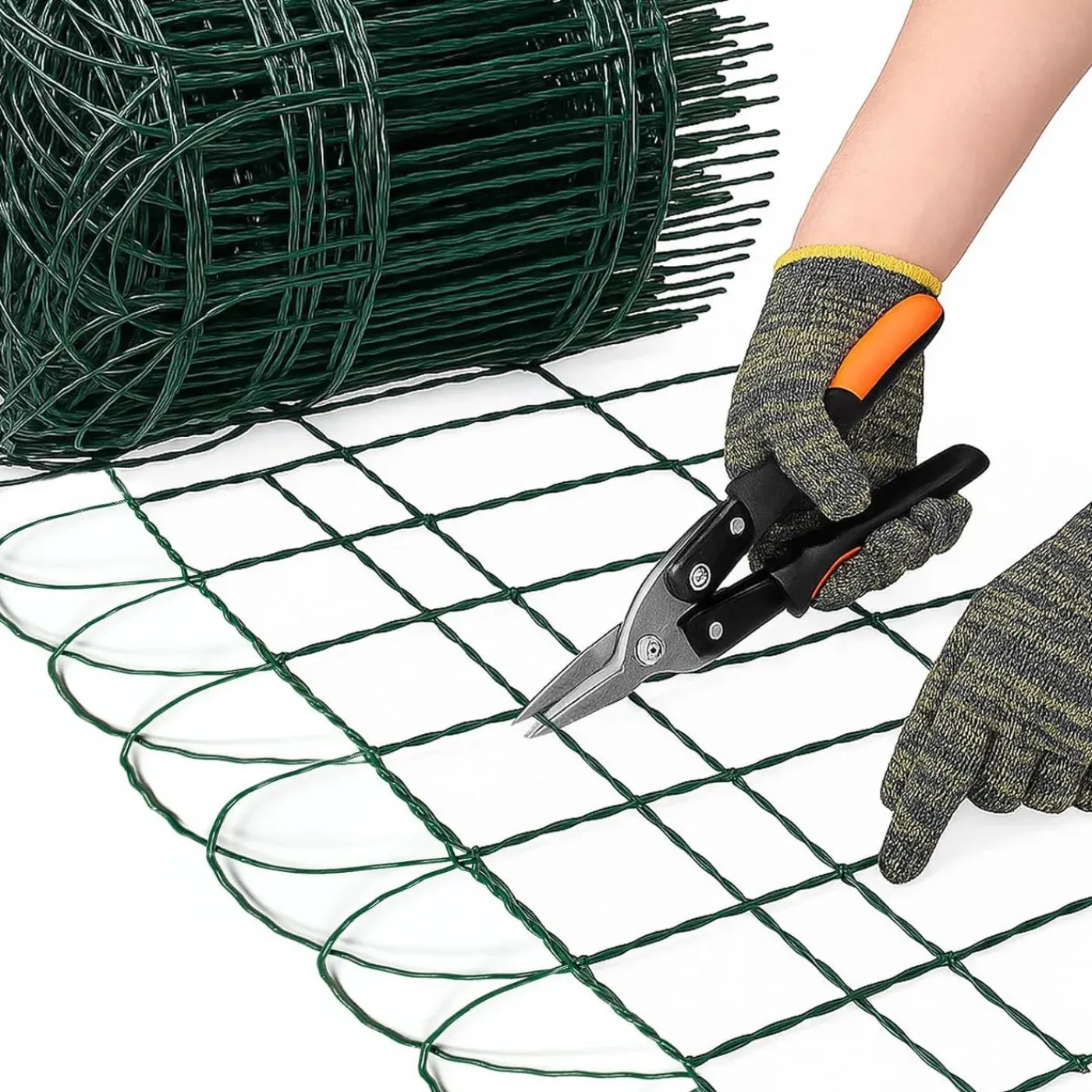 Floordirekt - Decoratief Gaasrol 65x1000 Cm, Groen, Maas 15x9 Cm