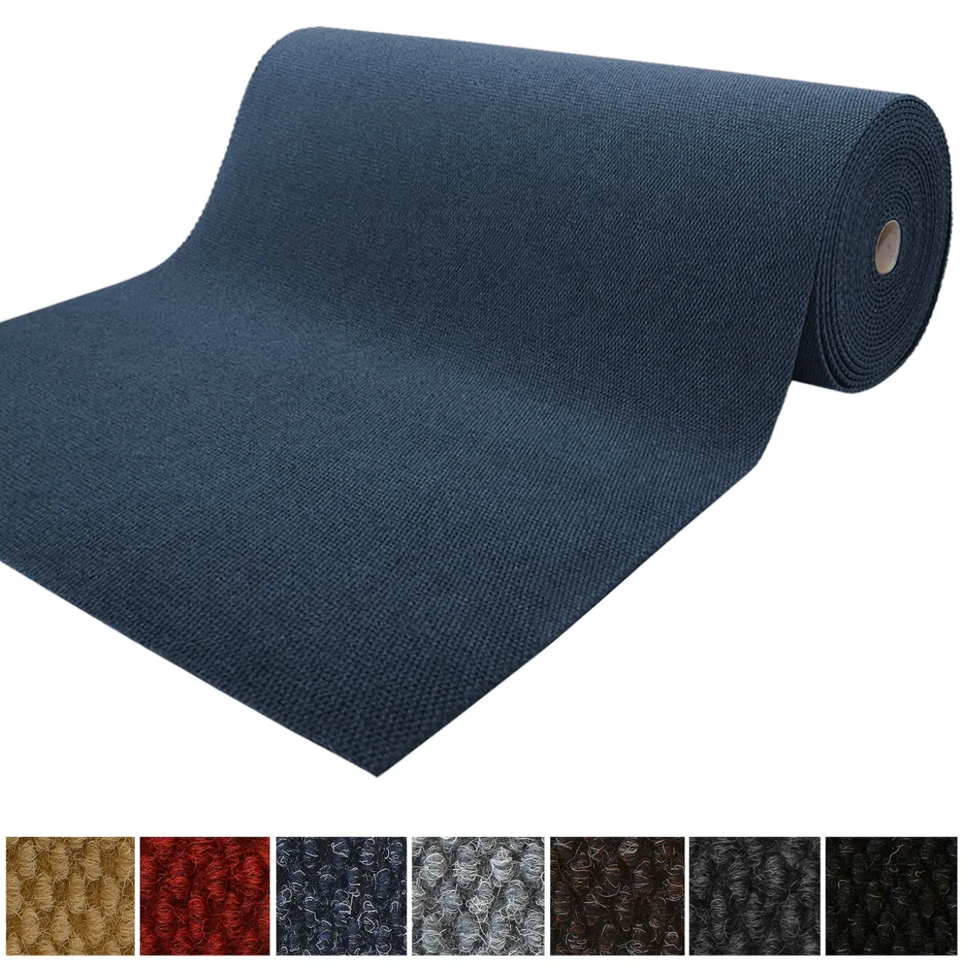 Floordirekt - Tapijt Op Rol Hong Kong, Blauw 120 X 100 Cm