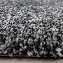 Flycarpets Hoogpolig vloerkleed - Lorium gemeleerd antraciet/wit/grijs 160 X 230 CM