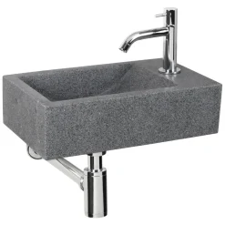 Differnz Fonteinset Cheops Natuursteen wasbak 40 x 23 x 11 CM