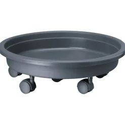 Form Plastic Plantenpot Trolley - Grijs - Rond - Max 70 Kilo