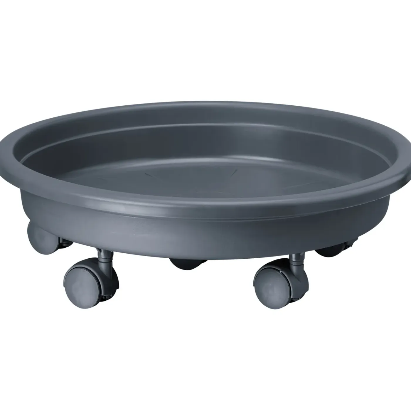 Form Plastic Plantenpot Trolley - Grijs - Rond - Max 70 Kilo