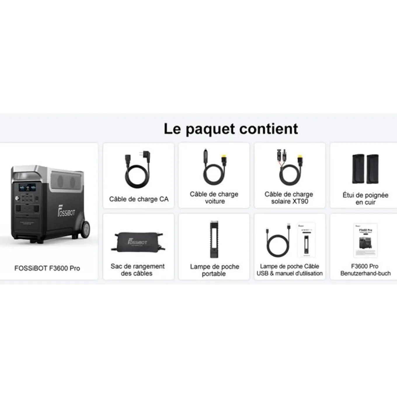 FOSSiBOT F3600PRO Draagbaar Powerstation-3600W 3840Wh Welektrische generator-13 uitgangen-5 garantie
