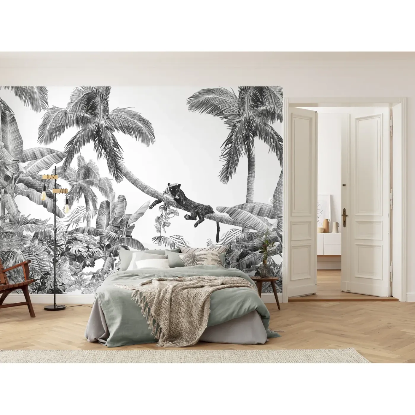 Overig Fotobehang Black Panther - Wit - 2,50m x 350cm