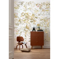 Fotobehang Golden Feathers - Geel - 2,80m x 300cm