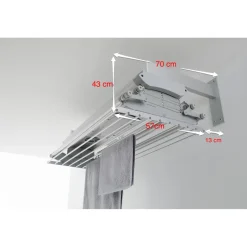 FOXYDRY Air 120 electrisch plafonddroogrek wandmontage - 122 X 57 X 30 cm