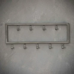 Fraaai - Kapstok Industrieel 9 Haken - 50 Cm Zwart