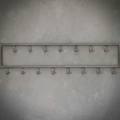 Fraaai - Kapstok Industrieel 15 Haken - 80 Cm Zwart
