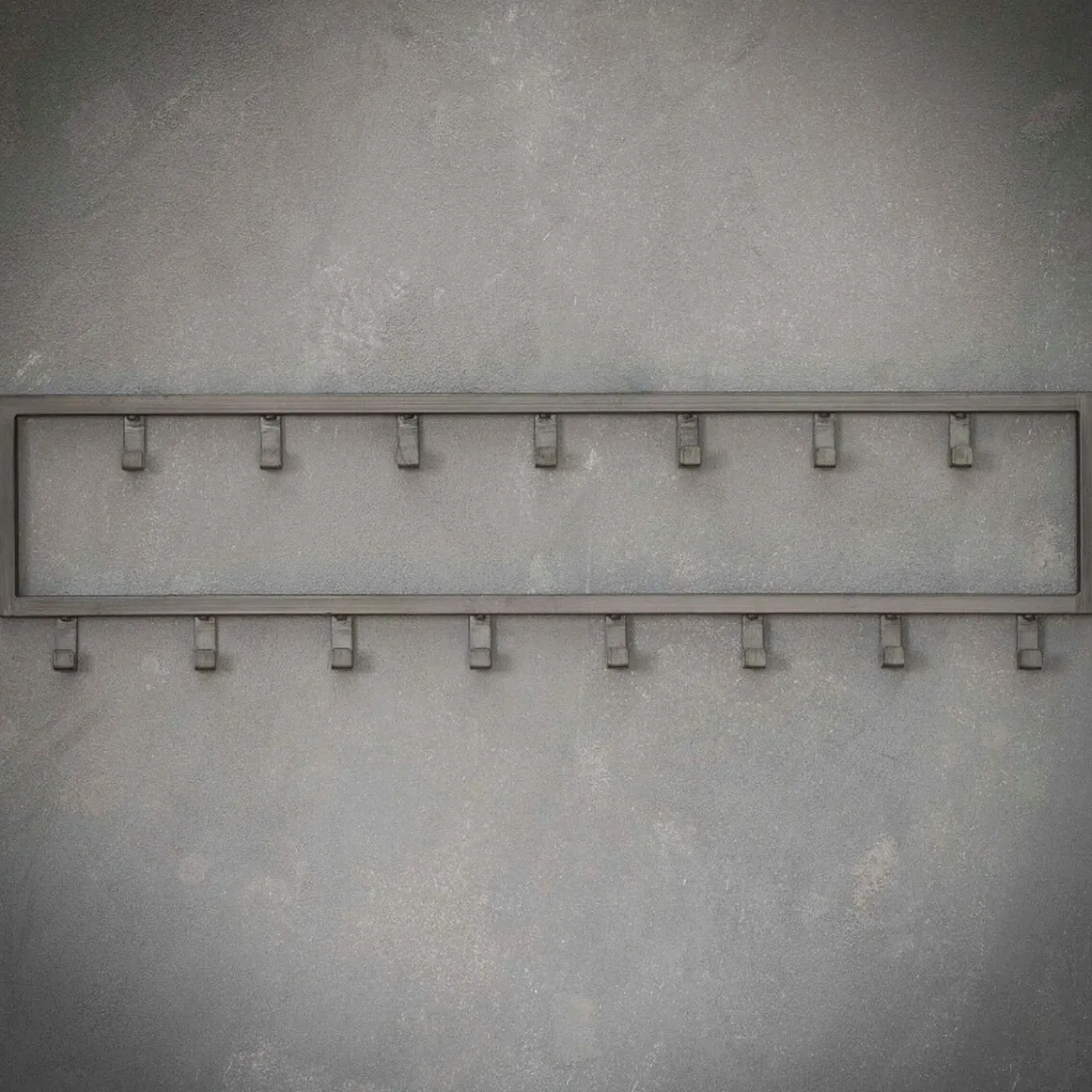 Fraaai - Kapstok Industrieel 15 Haken - 80 Cm Zwart