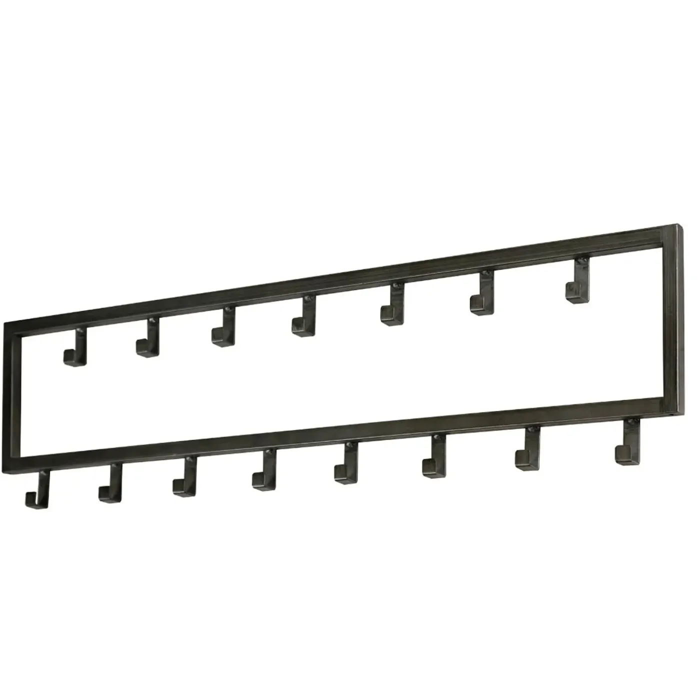 Fraaai - Kapstok Industrieel 15 Haken - 80 Cm Zwart