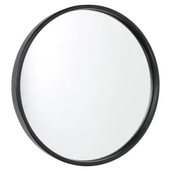 Fragix Boston wandspiegel rond - Zwart - Metaal - Ø35cm - Industrieel