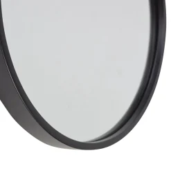 Fragix Boston wandspiegel rond - Zwart - Metaal - Ø35cm - Industrieel