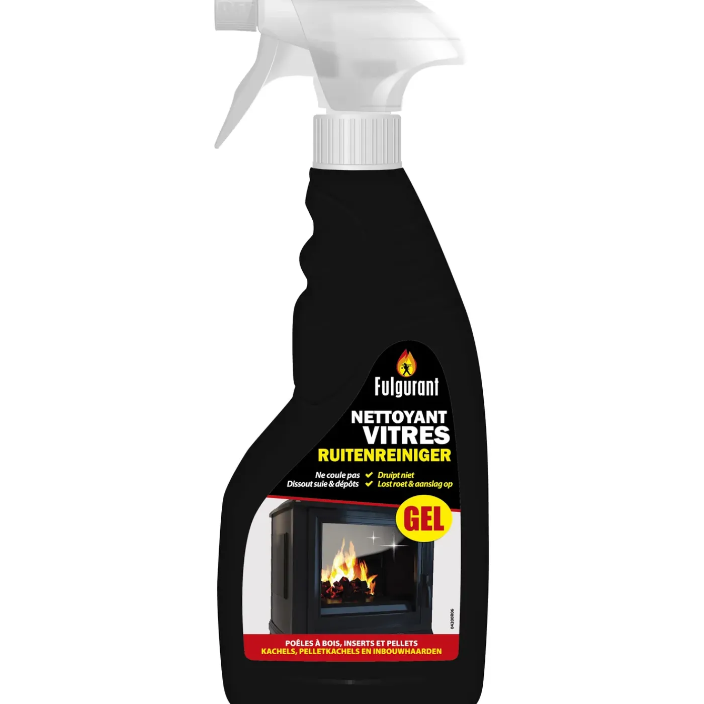 Fulgurant ruitenreiniger gel 450ml voor kachels