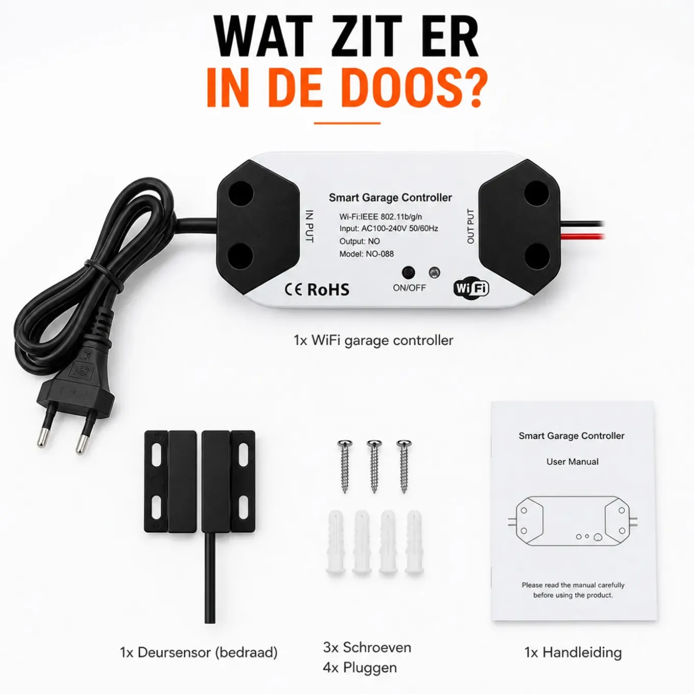 Garagedeur Opener Voor Bestaande Aandrijving Met Wifi Bediening En Spraakbesturing