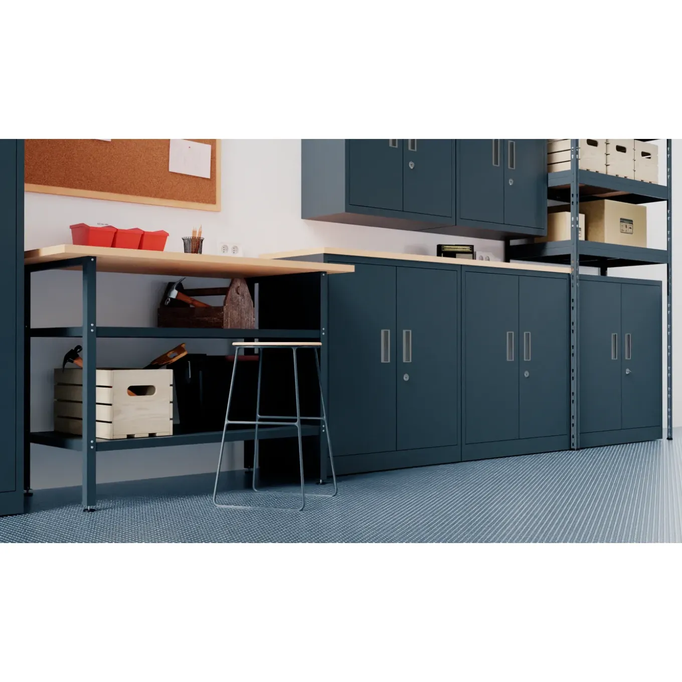 Garage Serie Ar Shelving Metalen Kast 180x80x45cm