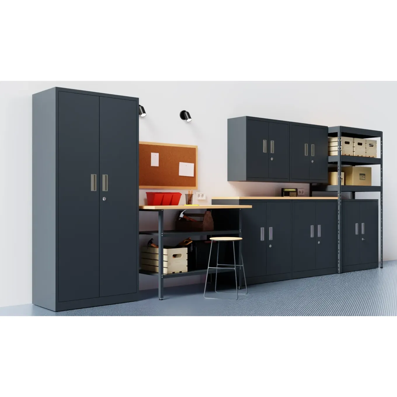 Garage Serie Ar Shelving Metalen Kast 180x80x45cm