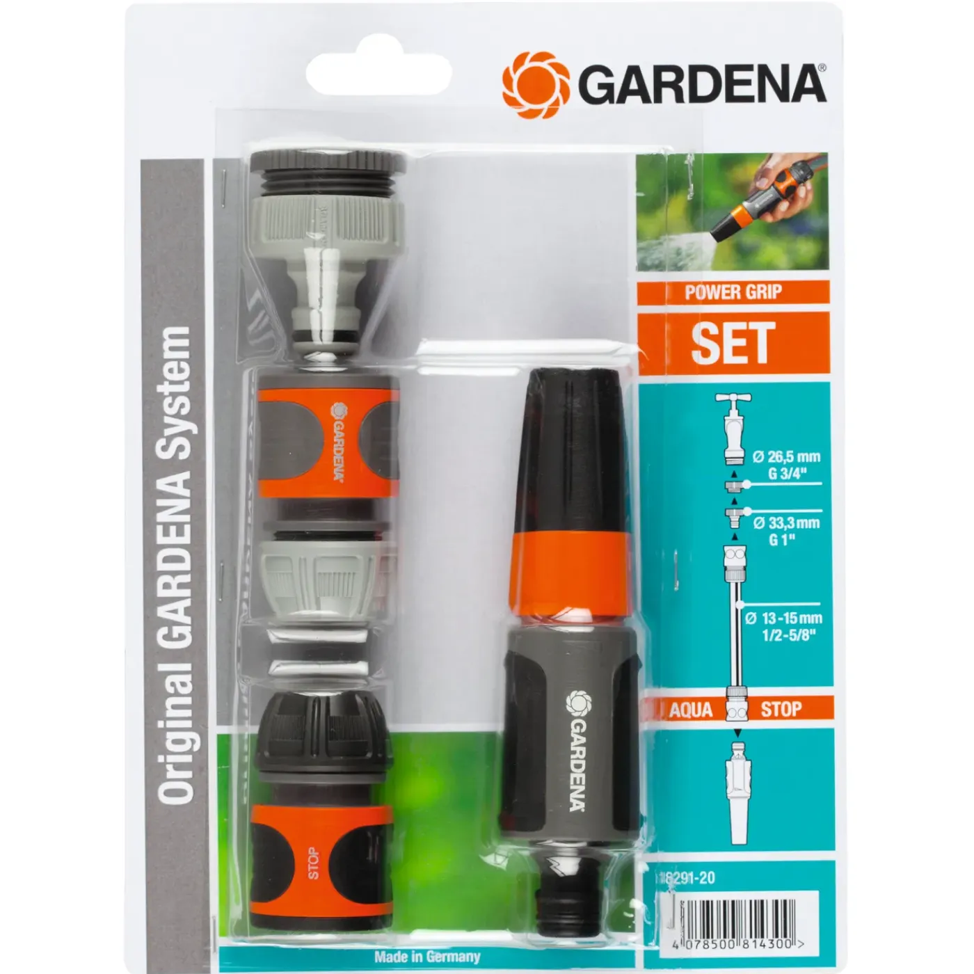 Gardena startset tuinslangaansluiting4-delig