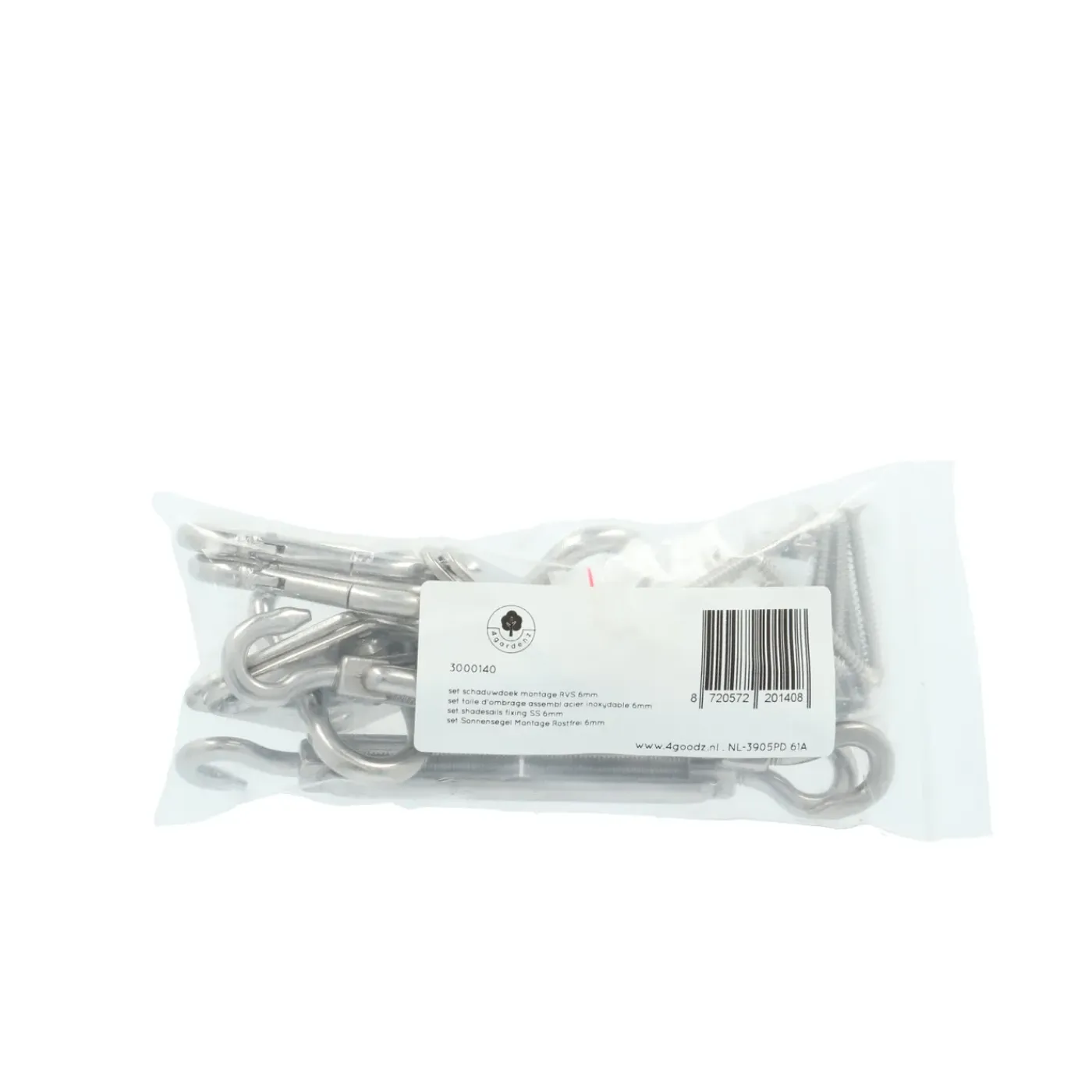 4gardenz 6 Mm Rvs Schaduwdoek Bevestigingset / Zonnedoek Montage
