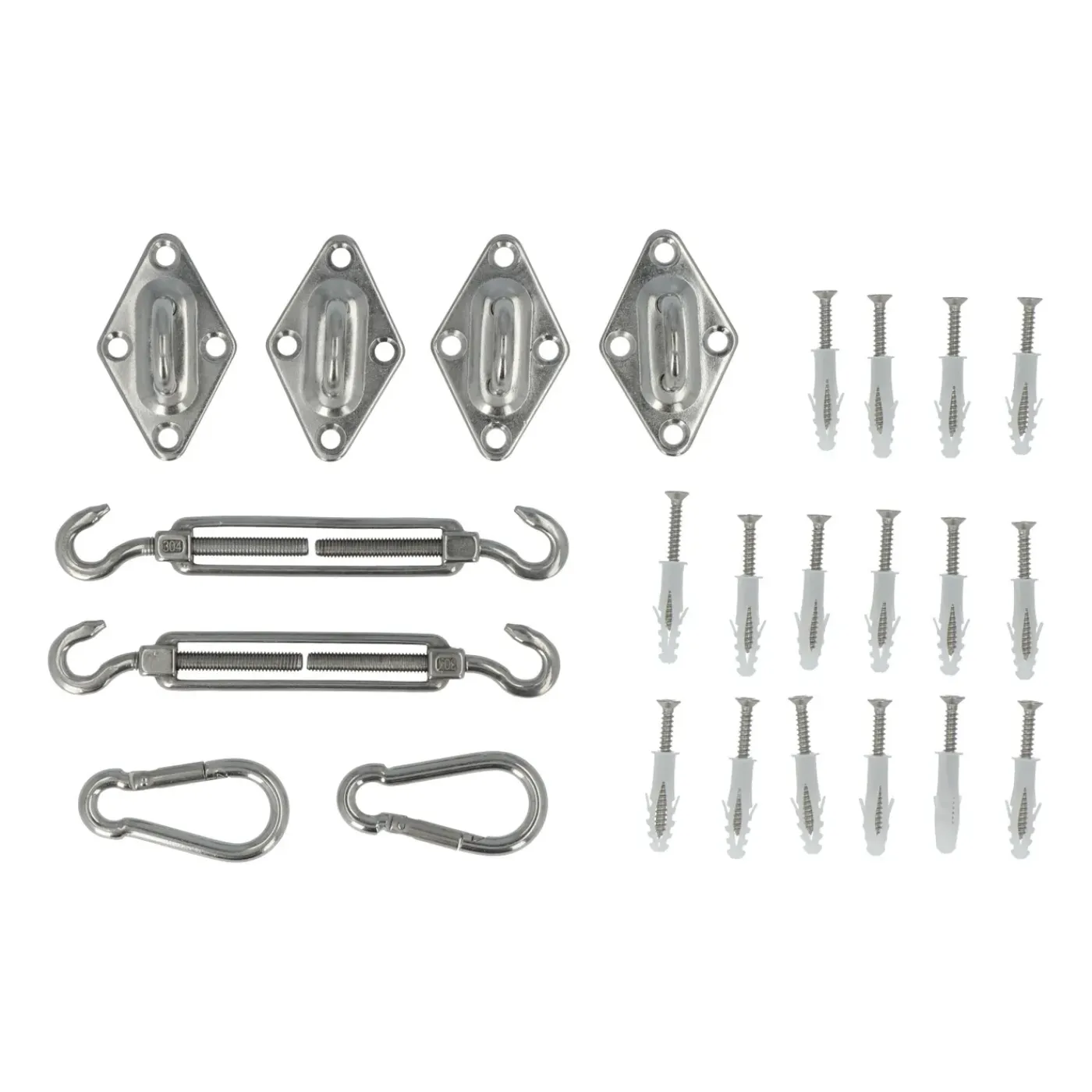 4gardenz 6 Mm Rvs Schaduwdoek Bevestigingset / Zonnedoek Montage