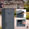 4gardenz Pakketbrievenbus Met Apart Postvak - Anti-diefstal - Staande Pakketbox - Antraciet