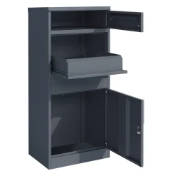 4gardenz Pakketbrievenbus Met Apart Postvak - Anti-diefstal - Staande Pakketbox - Antraciet
