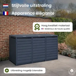 4gardenz Premium Kliko Ombouw 4 Bakken - Containerombouw - Antraciet