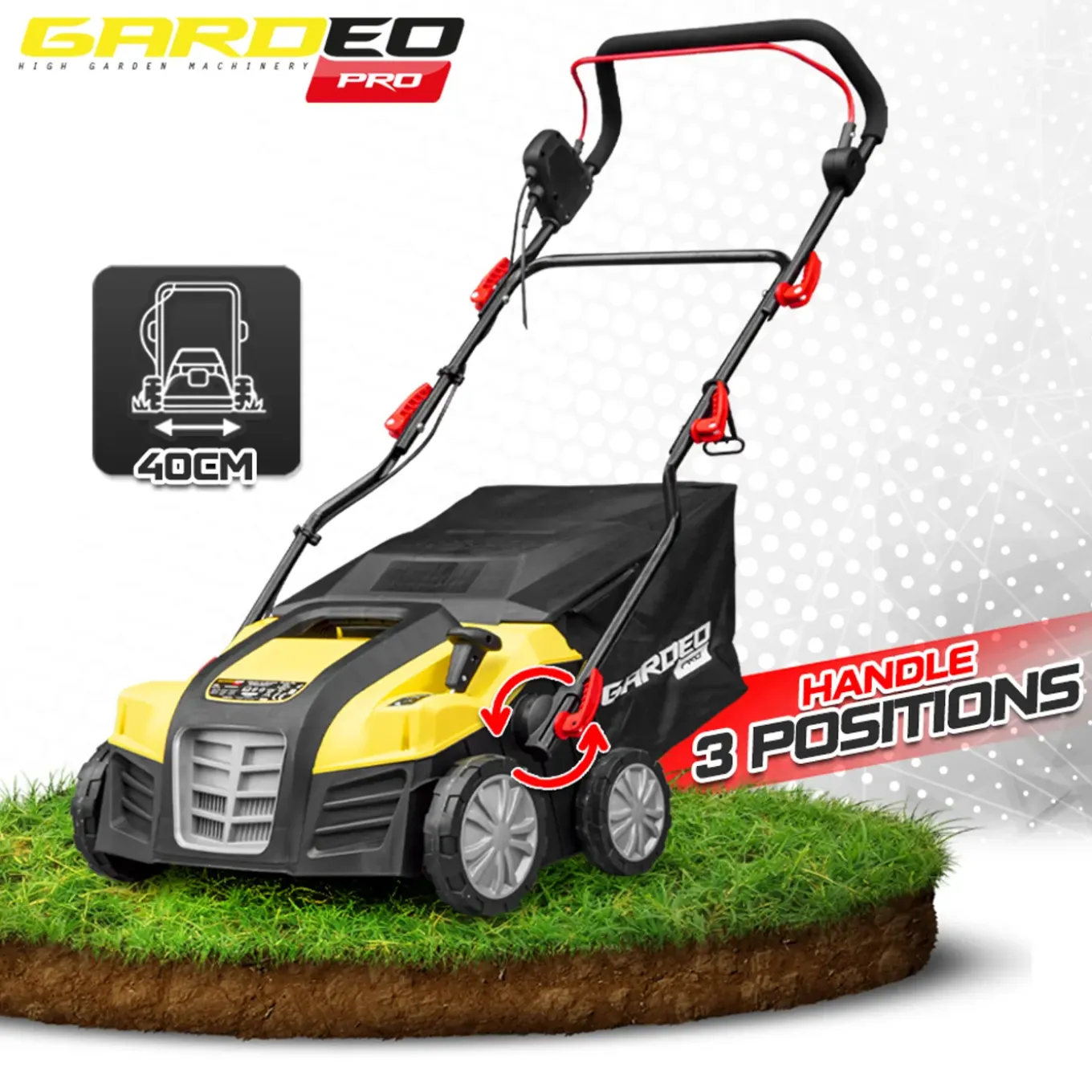 Gardeo Pro - Elektrische Verticuteermachine 1800w - 40cm