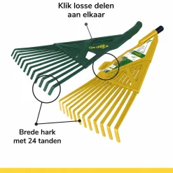 Gardirex 2-in-1 Bladhark Met Telescopische Steel 146cm - 24 Tanden
