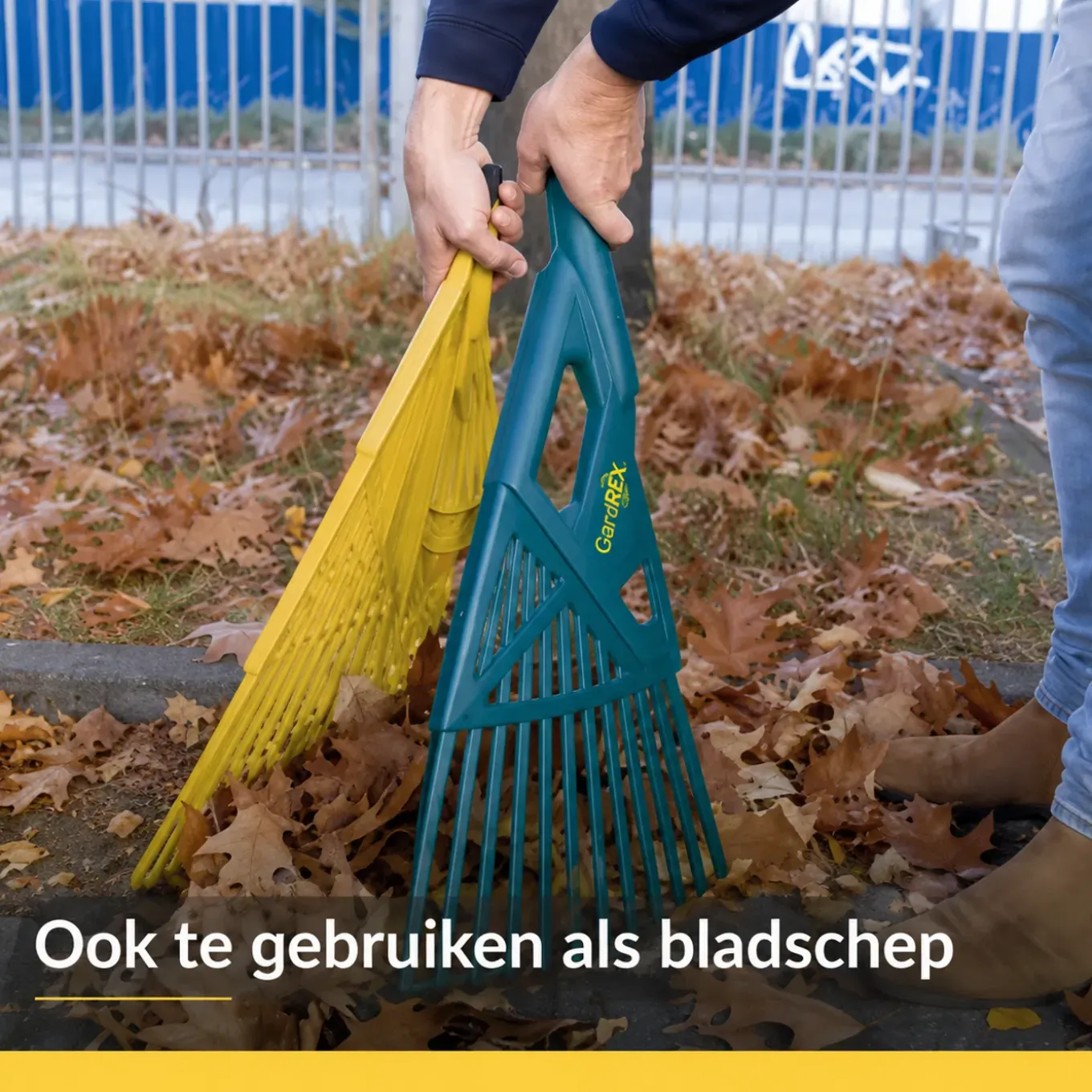 Gardirex 2-in-1 Bladhark Met Telescopische Steel 146cm - 24 Tanden