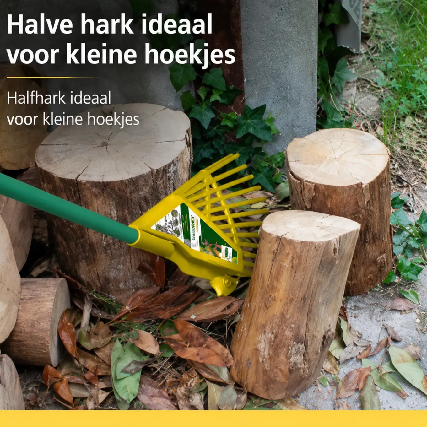 Gardirex 2-in-1 Bladhark Met Telescopische Steel 146cm - 24 Tanden