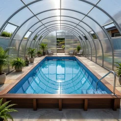 Garten Dream - Zwembad Overkapping - Nero - 5x10m - Verzinkt Staal - 6mm Polycarbonaat