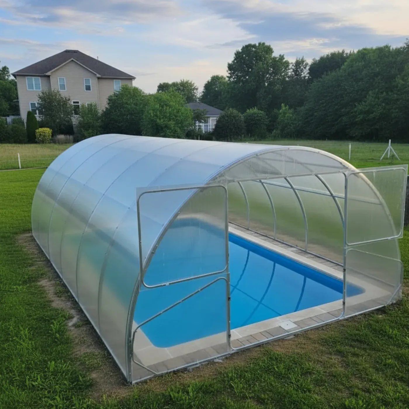 Garten Dream - Zwembad Overkapping - Serena - 4x6m - Verzinkt Staal - 4mm Polycarbonaat