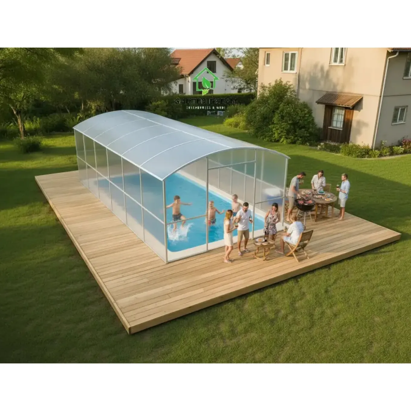Garten Dream - Zwembad Overkapping - Laguna - 3x4m - Verzinkt Staal - 4mm Polycarbonaat