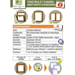 Gd Menuiseries - Houten Klepframe H45 X L120 Tafelribben