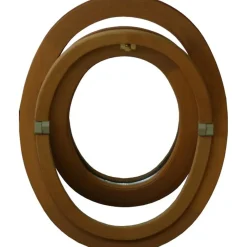 GD Menuiseries - Ovale Houten Schot In De Roos H65 X L50 Ribbentafel