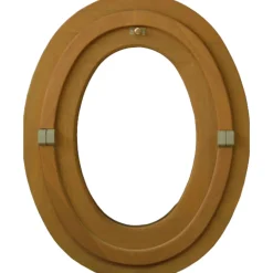 GD Menuiseries - Ovale Houten Schot In De Roos H65 X L50 Ribbentafel