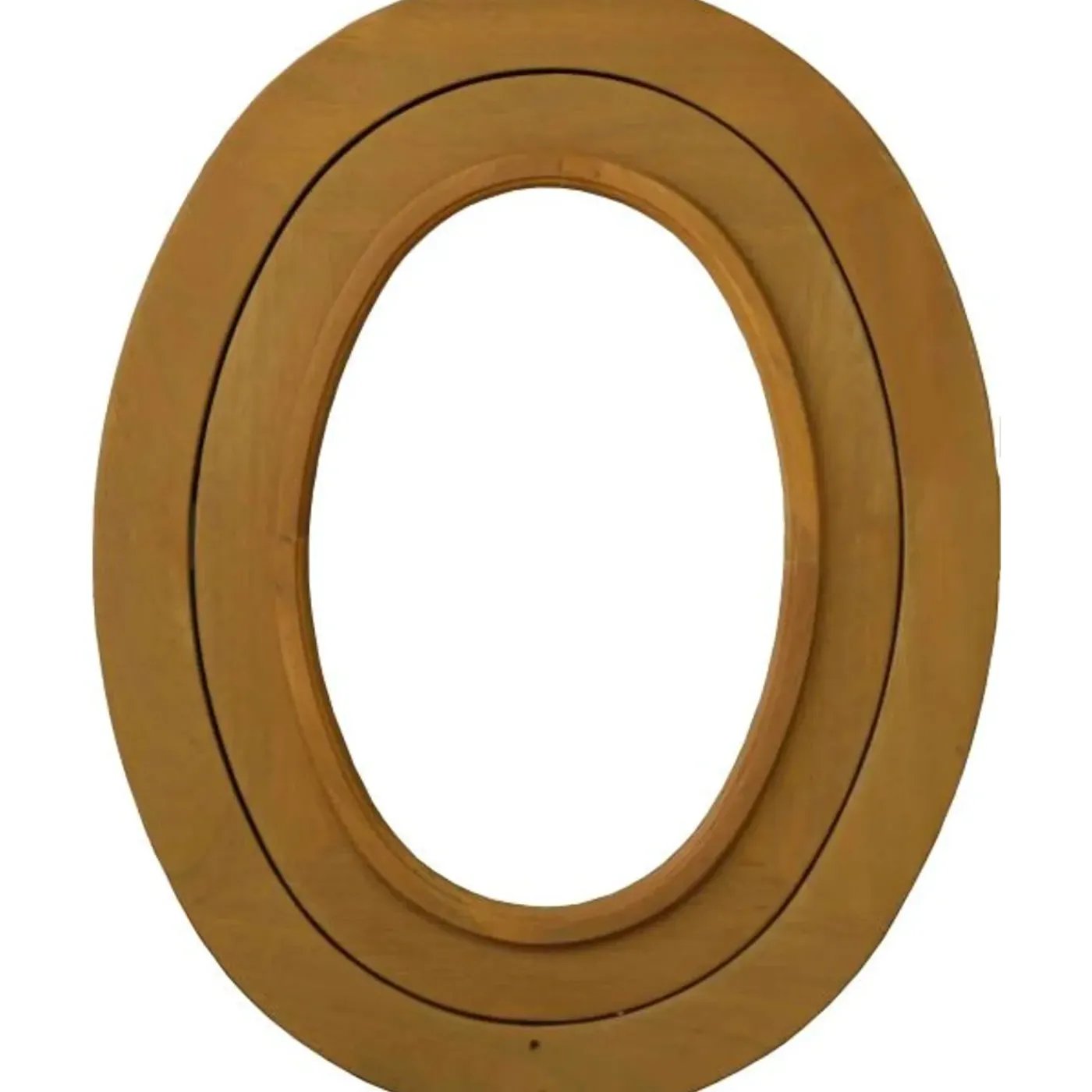GD Menuiseries - Ovale Houten Schot In De Roos H65 X L50 Ribbentafel
