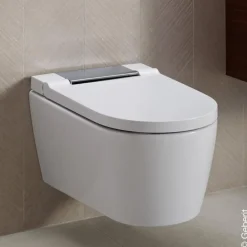 Geberit Aquaclean Sela Douche-wc – Oriëntatielicht & Ladydouche – Wit, Designafdekking Chroom