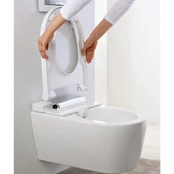 Geberit Aquaclean Sela Douche-wc – Oriëntatielicht & Ladydouche – Wit, Designafdekking Chroom